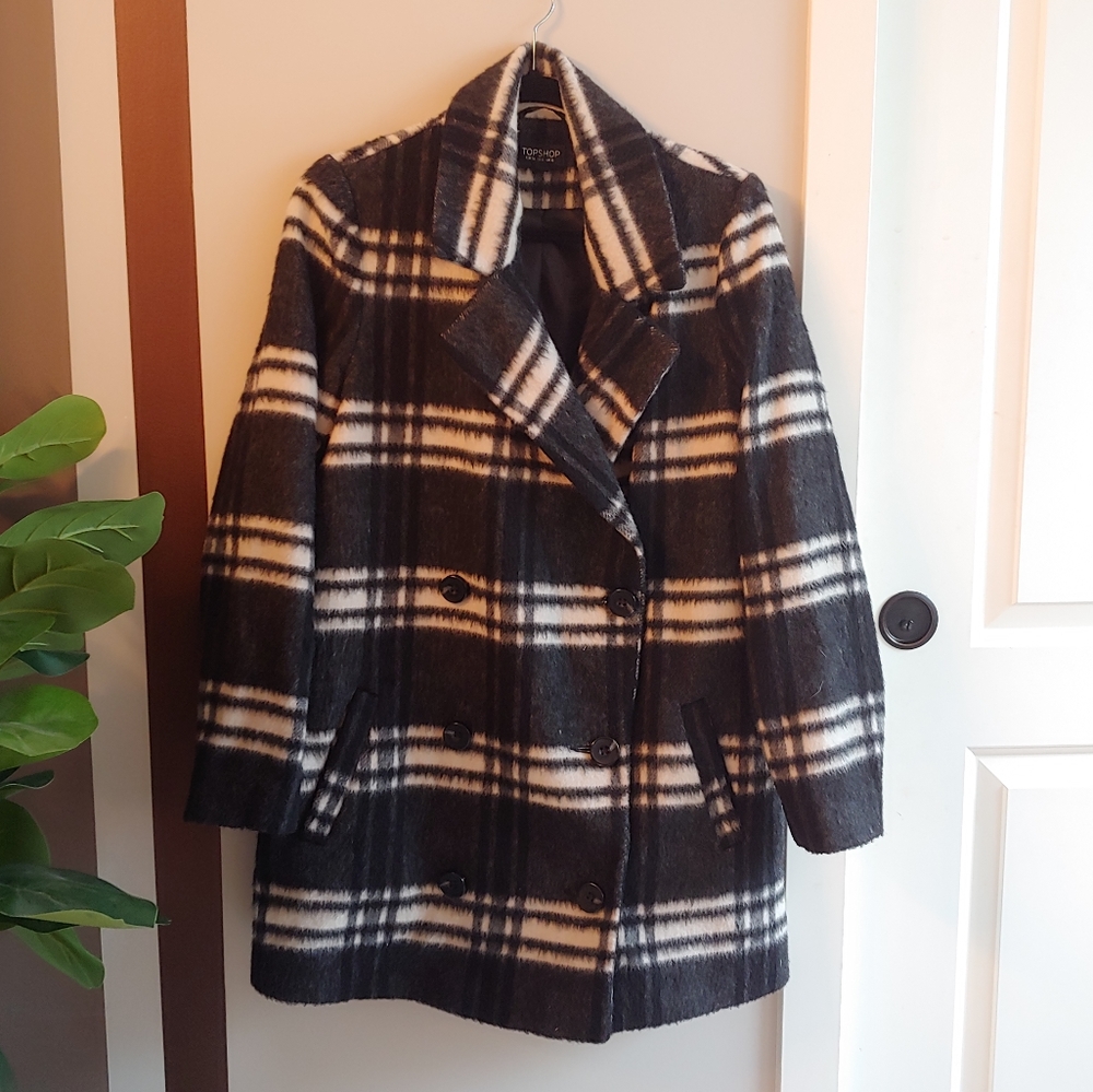 Topshop Double Breasted Pea Coat size 6